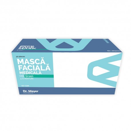 Masca medicala 4 straturi full color  Green Dr. Mayer