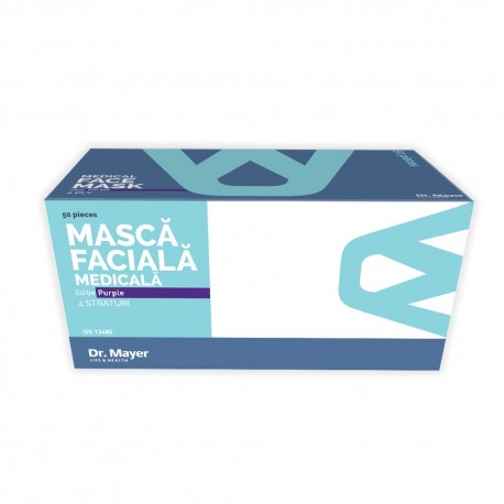 Masca medicala 4 straturi full color Mov Dr. Mayer