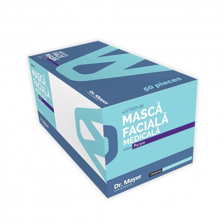 Masca medicala 4 straturi full color Mov Dr. Mayer