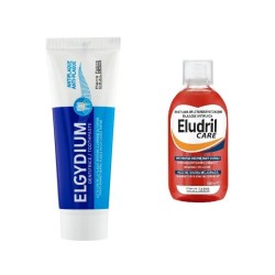 ELUDRIL CARE АНТИПЛАКОВА ВОДА ЗА УСТА 500мл + ELGYDIUM ANTI-PLAQUE АНТИПЛАК ПАСТА ЗА ЗЪБИ 50 ml Pierre Fabre